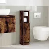 A bathroom scene with a toilet and a tall, narrow cabinet. Anteprima dell’immagine prodotto