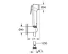 A technical drawing of a bidet spray with dimensions. Náhľad obrázku produktu