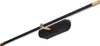 A modern LED wall lamp with a black base and a long, thin black arm accented with gold. Produktbild-Vorschau