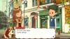 Two animated characters and a dog stand on a street in front of buildings. Produktbild-Vorschau