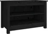 vidaXL Lavica na topánky čierna 70x38x45,5 cm Masívne Náhľad obrázku produktu 1