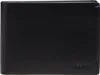 A black leather wallet is shown from the front. Produktbild-Vorschau