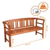 Panchina HARLAND con rosa - 3 posti / 157 cm - eucalipto Anteprima dell’immagine prodotto 4