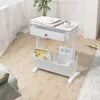 vidaXL Stojak na czasopisma Melrose White Podgląd zdjęcia produktu 2