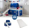 Homestyle4u 2566, Hochbett 90x200 mit Rutsche Lattenrost Produktbild-Vorschau 1