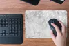 MuchoWow® Mauspad Mousepad Marmor - Glitter - Weiß - Grau Produktbild-Vorschau 4