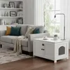 Meuble pour bac à litière Relaxdays, avec serrure et Voir les images du produit 2