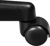 A close-up view of a black office chair caster wheel. Produktbild-Vorschau