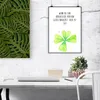 Mr. & Mrs. Panda Bild Blume Kleeblatt Motiv DIN A5 - Weiß - Produktbild-Vorschau 2