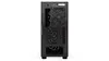 The back view of a black computer tower case. Produktbild-Vorschau
