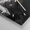 Wanduhr - Quadrat - Glasuhr - Löwe Gähnen Schwarz und Weiß Produktbild-Vorschau 5