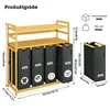 AdelDream Wäschekorb Wäschesortierer mit Regalen 4 Fächer 2 Produktbild-Vorschau 3