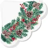 12 Servietten rund Winter Branches - Zapfen im Kranz Ø32cm Produktbild-Vorschau 2