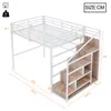 Merax Lit mezzanine 140x200 cm avec armoire et éclairage Voir les images du produit 5