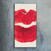 Dekor Leinwand Uhr Wandbilder 30x60 Foto Lippenstift Kuss Produktbild-Vorschau 2