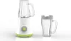 A white and green Kenwood blender with a separate transparent cup with a gray lid, displayed against a white background. Produktbild-Vorschau