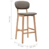 A single bar stool with dimensions indicated by measurement lines and text. Podgląd zdjęcia produktu