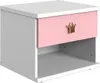 Nachtkonsole Cindy Nachtschrank 46x40x38cm weiß / rosa mit Produktbild-Vorschau 1
