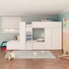 Lit superposé blanc avec armoire et tiroirs 1277 Voir les images du produit 7