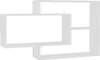 A white, geometric wall shelf. Produktbild-Vorschau