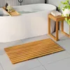 vidaXL Mata łazienkowa brązowa 100 x 53 cm drewno Podgląd zdjęcia produktu 2