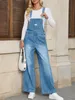 Damen-Jeans-Latzhose – Verstellbare Schulterträger, weites Produktbild-Vorschau 3