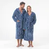 GAUBERT Peignoir unie en polaire à capuche, extra long, Voir les images du produit 2