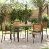 vidaXL Chaises de jardin empilables, lot de 4, marron et Voir les images du produit 2