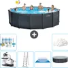 Intex runder Pool mit graphitgrauem Paneel – 478 x 124 cm – Produktbild-Vorschau 1