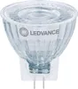 A close-up studio shot of a clear LED light bulb with a GU4 base. Produktbild-Vorschau