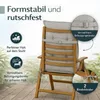 BURI 2x Hochlehner Auflage 117x49x6 cm - wetterfeste Produktbild-Vorschau 4