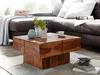 Stolik kawowy FineBuy 57,5 x 57,5 x 30 cm z litego drewna Podgląd zdjęcia produktu 2