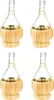 4x 1L Glasflasche + Graskorb/GLASBALLON Weinballon Flasche Produktbild-Vorschau 1