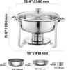 SucceBuy 5 Qt 2er-Pack rundes Chafing Dish Buffet-Set – Produktbild-Vorschau 8