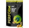 A black bag of vegan protein powder with green and yellow accents. Voir les images du produit