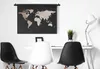 MuchoWow® Wandteppich Wandbehang Weltkarte - Schwarz und Produktbild-Vorschau 4