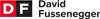Logo and text for David Fussenegger. Produktbild-Vorschau