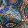 Seidenschal Damen 100% Seide Blau Paisley Schal groß Produktbild-Vorschau 3
