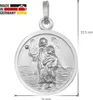 trendor 41465 Halskette mit Erzengel Raphael Anhänger Ø 16 mm 925 Silber 7 Produktbild-Vorschau