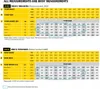 A size chart for men's trousers, showing measurements in CM and INCH for waist, seat, and inside leg, with different length options. Produktbild-Vorschau