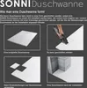 SONNI SMC Receveur de douche 80x140cm Rectangulaire Voir les images du produit 3