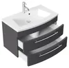 Badmöbel Bella 80 mit runder Front SoftClose anthrazit : Produktbild-Vorschau 2