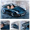 Wandbild Porsche 911 black 3D Metallbild Unikat Relief Bild Produktbild-Vorschau 2