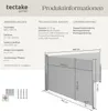 tectake® Doppel-Seitenmarkise aus Aluminium 200 x 600 cm Produktbild-Vorschau 5
