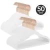 Brixy 50 Kinderkleiderbügel – Weiß – Kleiderbügel – Samt – Produktbild-Vorschau 1