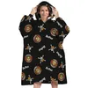 Jednoczęściowa bluza z kapturem poncho Schwarz rozmiar XS - Podgląd zdjęcia produktu 2
