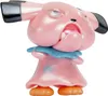 A small, pink, cartoon-like creature with black ear tips and a blue collar. Náhľad obrázku produktu