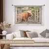 MuchoWow® Wandteppich Wandbehang Schottische Hochlandrind - Produktbild-Vorschau 2