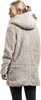 A woman is shown from the back wearing a sand-colored Sherpa jacket. Produktbild-Vorschau