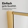 Duschwand 120×195 cm, Gold, Aluminium, 5 mm ESG, Siebdruck Produktbild-Vorschau 6